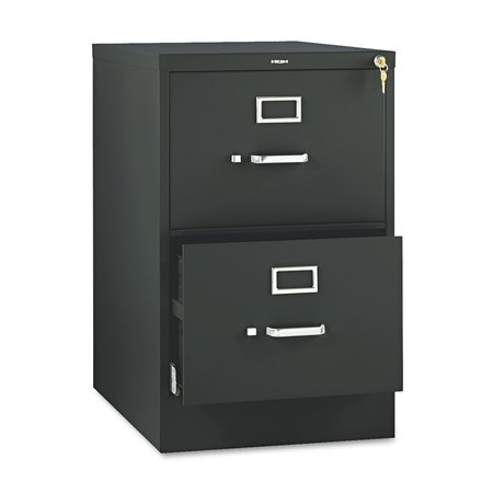 HON 18-1/4" W 2 Drawer File Cabinet, Black, Legal H512C.P.P